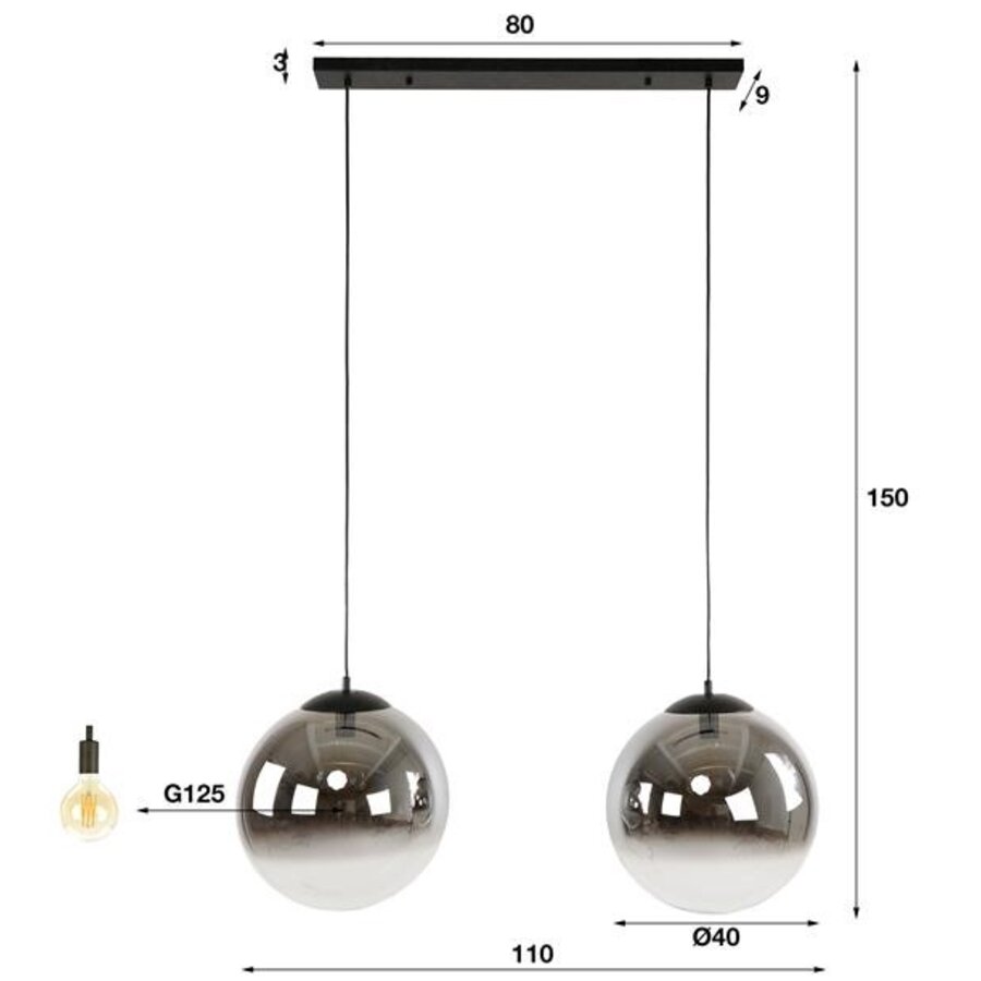 Bubble Hanglamp 2L Shaded XL Bubble Hanglamp 2L Shaded XL
