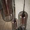 Tink Glas-Geperforeerd Staal Hanglamp 3L Getrapt