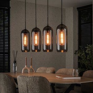 Davidi Design Tink Glas-Geperforeerd Staal Hanglamp 4L