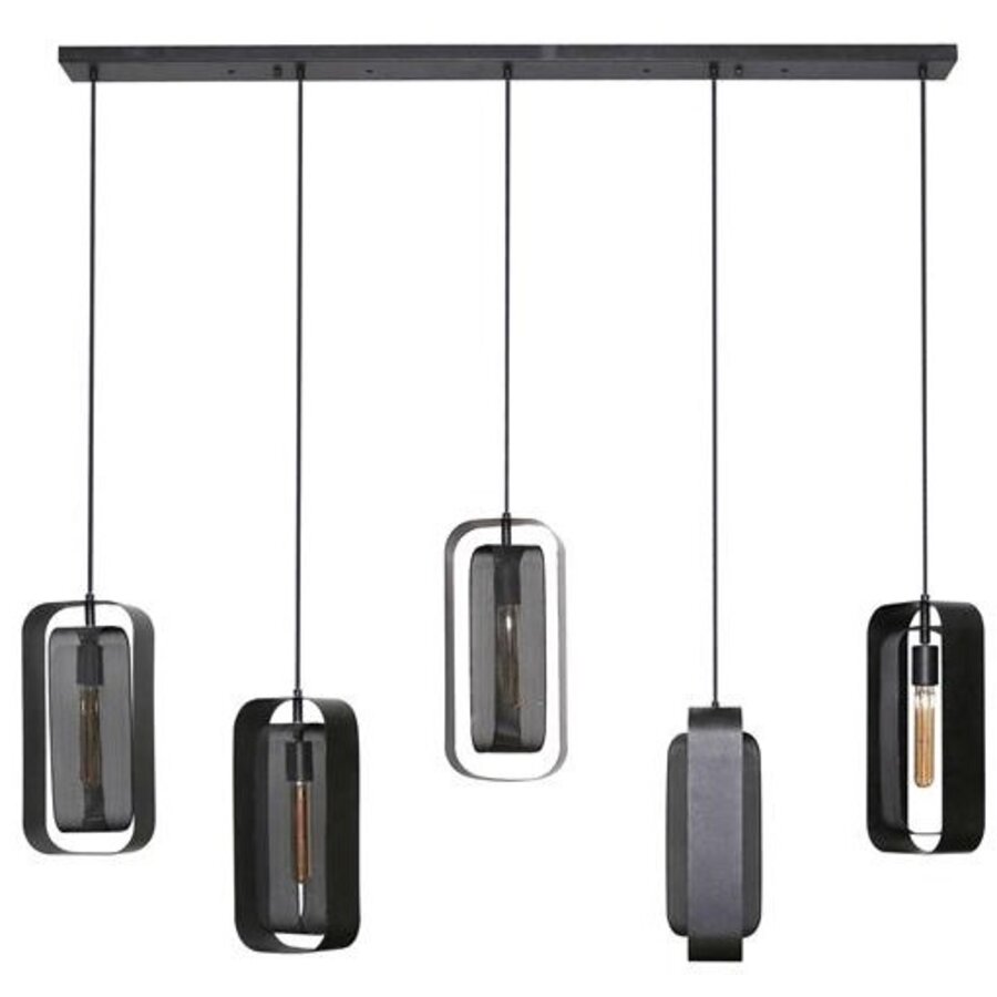 Mesh Rotate Hanglamp 5L Artic Zwart