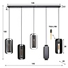 Mesh Rotate Hanglamp 5L Artic Zwart