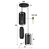 Mesh Rotate Hanglamp 3L Artic Zwart