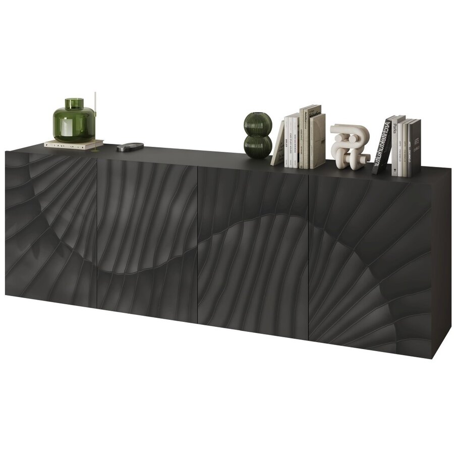 Snake Antraciet Dressoir 4-Deuren