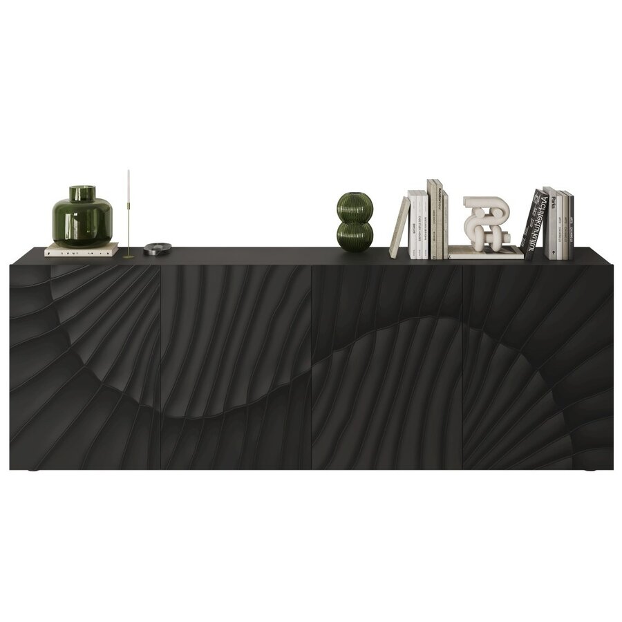 Snake Antraciet Dressoir 4-Deuren