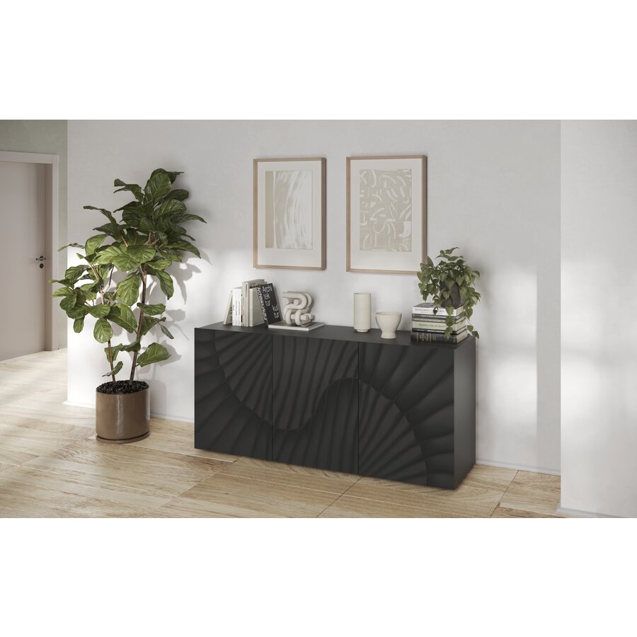 Snake Antraciet Dressoir 3-Deuren Snake Antraciet Dressoir 3-Deuren