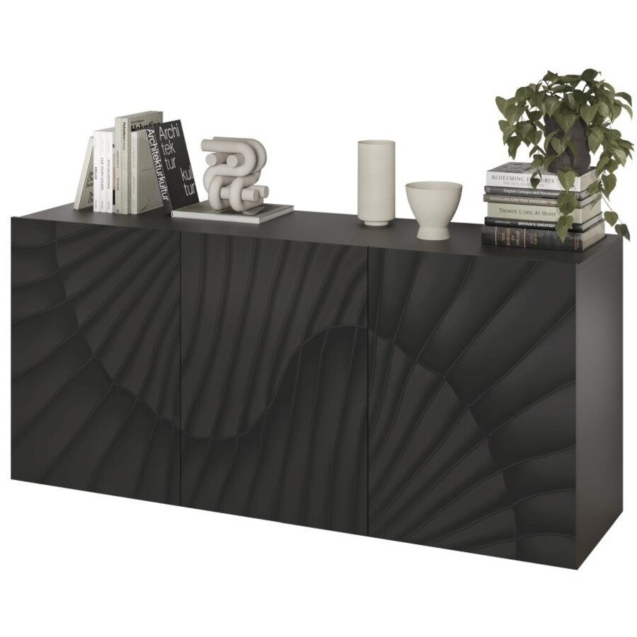 Snake Antraciet Dressoir 3-Deuren Snake Antraciet Dressoir 3-Deuren