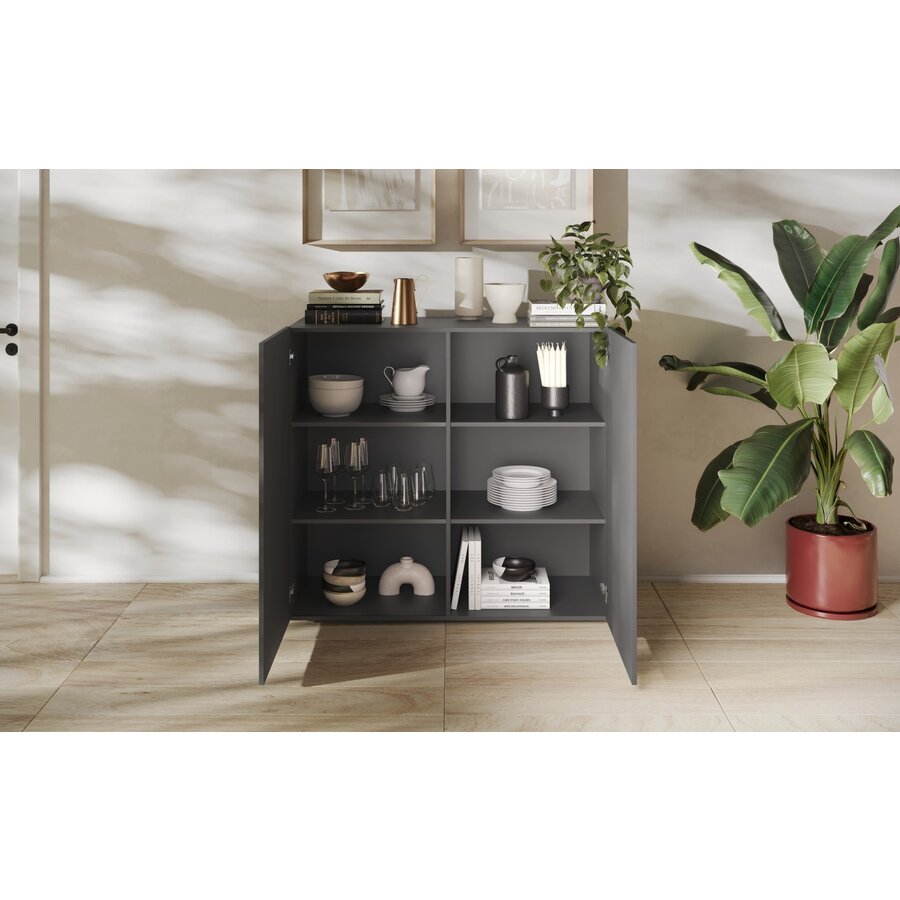 Snake Antraciet Opbergkast 2-Deuren Snake Antraciet Opbergkast 2-Deuren