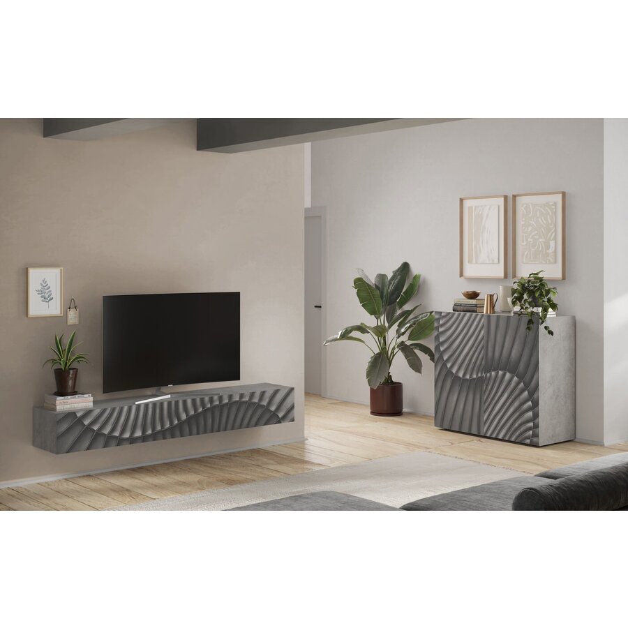 Snake Beton Opbergkast 2-Deuren Snake Beton Opbergkast 2-Deuren