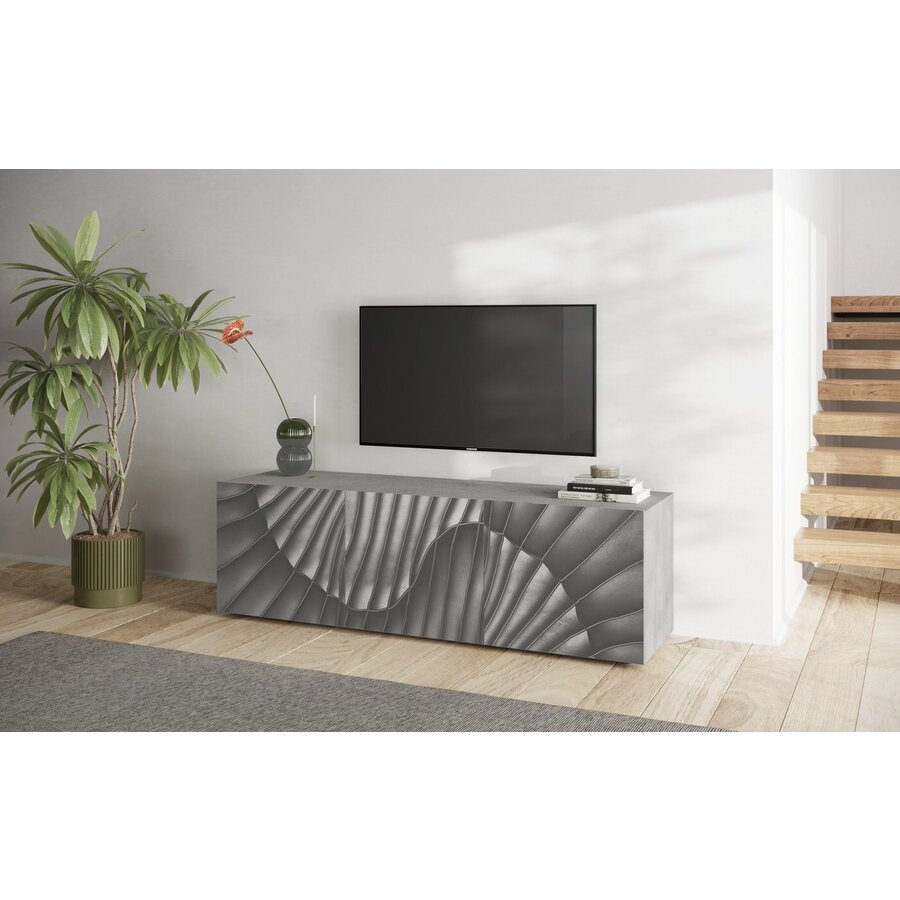 Snake Beton TV Meubel 3-Deuren Snake Beton TV Meubel 3-Deuren