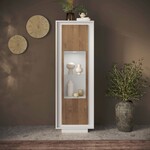 Benvenuto Design Sky 2.0 Wit / Mercure Eiken Vitrinekast met 1-Deur Benvenuto Design Sky 2.0 Wit / Mercure Eiken Vitrinekast met 1-Deur