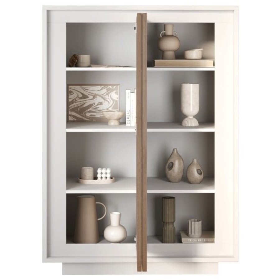 Sky 2.0 Wit / Mercure Eiken Opbergkast met 2-Deuren Sky 2.0 Wit / Mercure Eiken Opbergkast met 2-Deuren