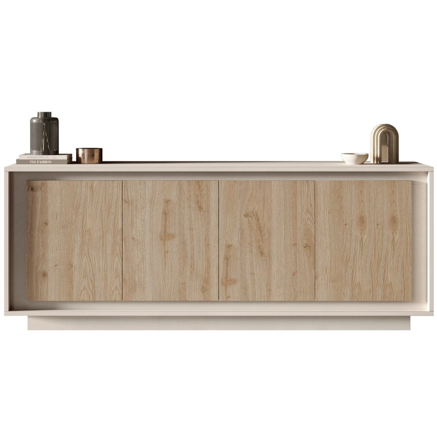 Sky 2.0 Cashmere/Kadiz Eiken Dressoir 4-Deuren Sky 2.0 Cashmere/Kadiz Eiken Dressoir 4-Deuren