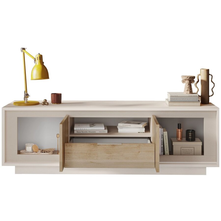 Sky 2.0 Cashmere/Kadiz Eiken TV Meubel 2-Deuren 1-Lade Sky 2.0 Cashmere/Kadiz Eiken TV Meubel 2-Deuren 1-Lade