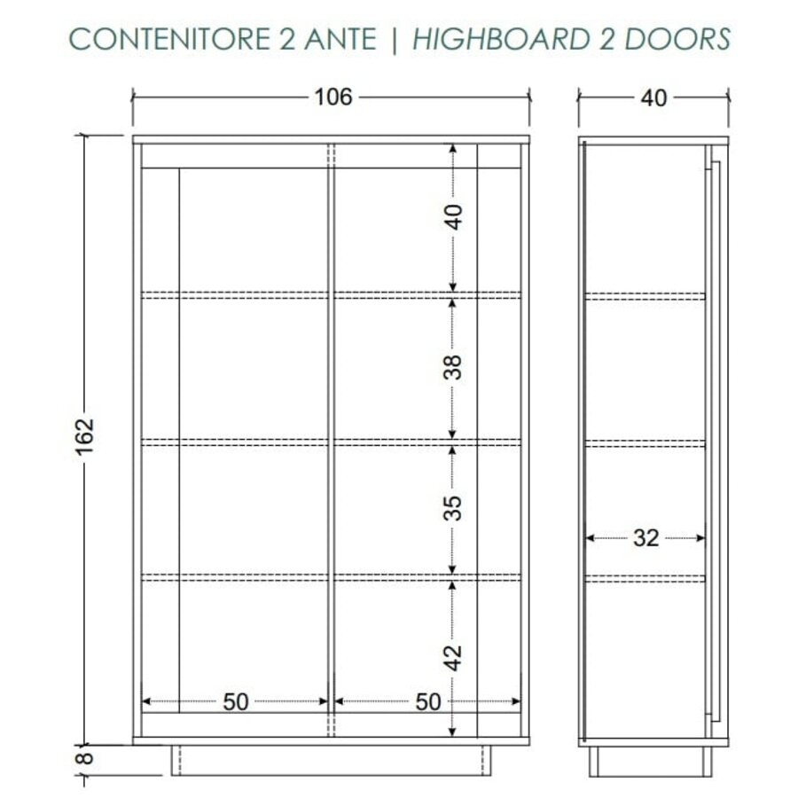 Sky 2.0 Wit / Beton Opbergkast met 2-Deuren Sky 2.0 Wit / Beton Opbergkast met 2-Deuren