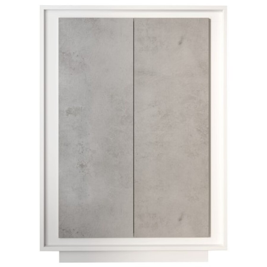 Sky 2.0 Wit / Beton Opbergkast met 2-Deuren Sky 2.0 Wit / Beton Opbergkast met 2-Deuren