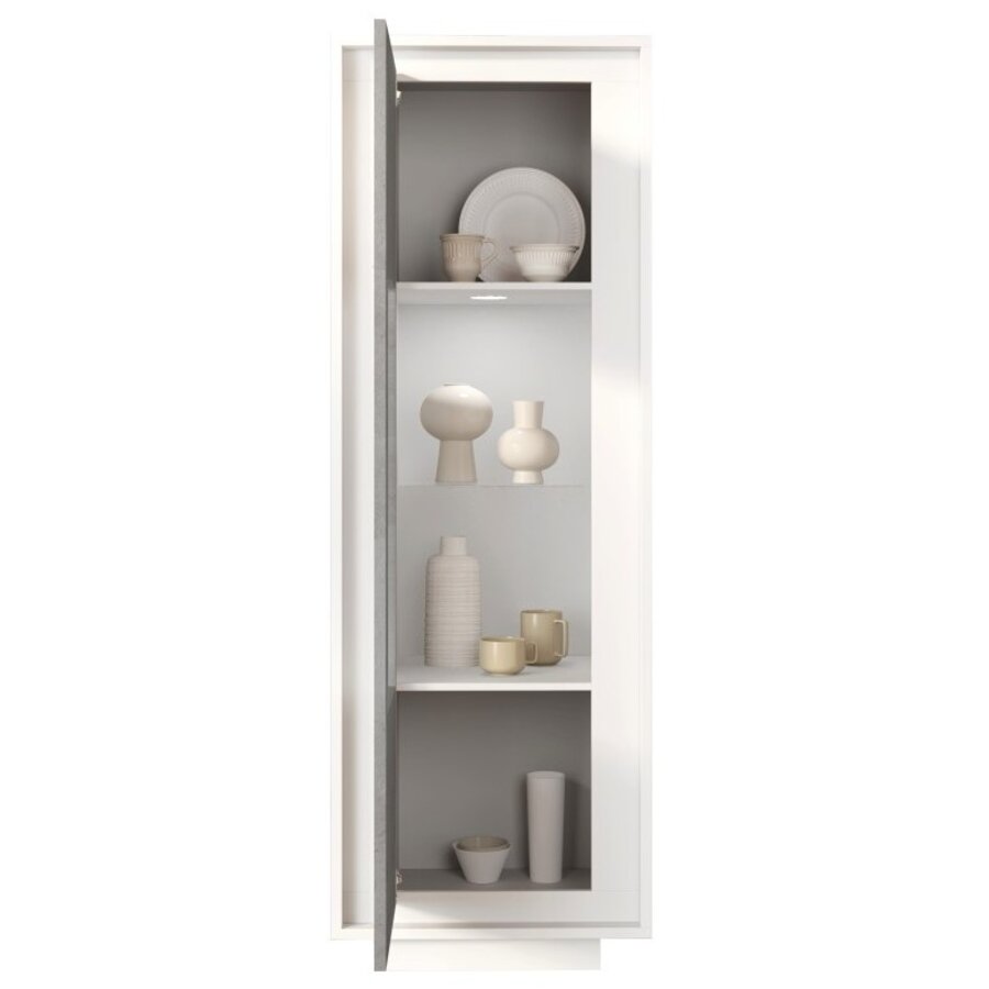 Sky 2.0 Wit / Beton Vitrinekast met 1-Deur Sky 2.0 Wit / Beton Vitrinekast met 1-Deur