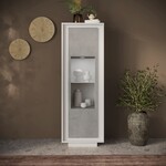 Benvenuto Design Sky 2.0 Wit / Beton Vitrinekast met 1-Deur Benvenuto Design Sky 2.0 Wit / Beton Vitrinekast met 1-Deur