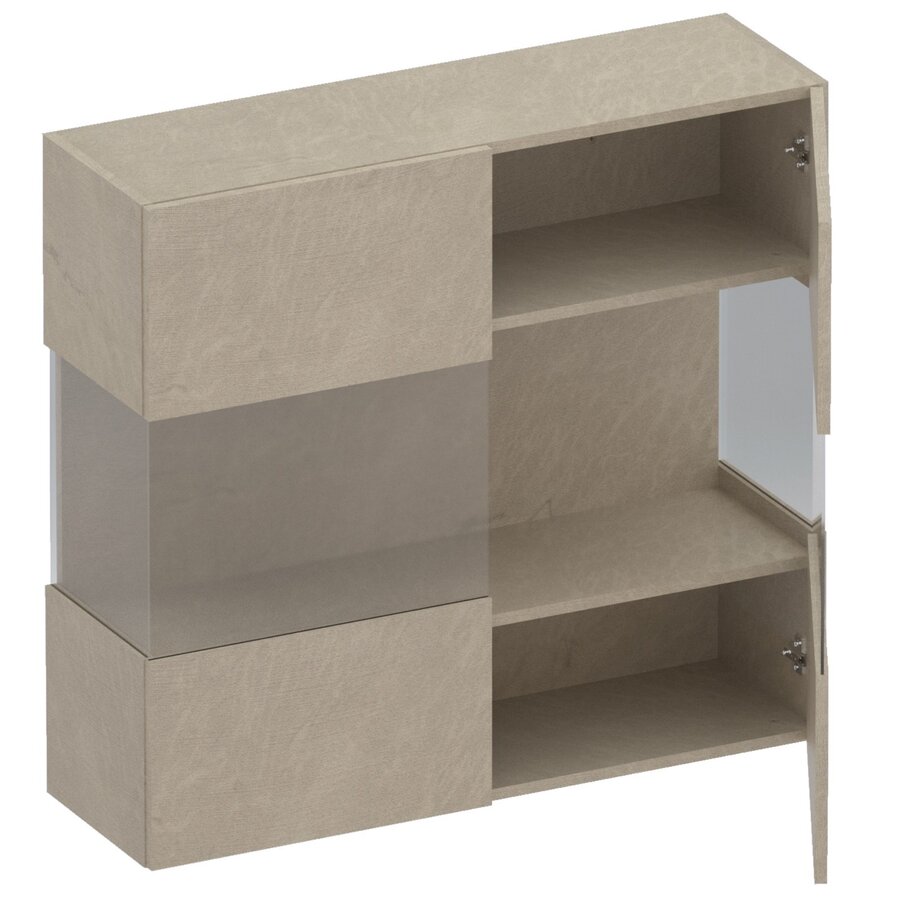 Infinity 2.0 Hangende Vitrinekast Argilla Infinity 2.0 Hangende Vitrinekast Argilla