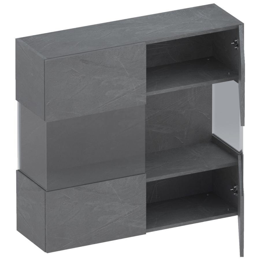 Infinity 2.0 Hangende Vitrinekast Piombo Infinity 2.0 Hangende Vitrinekast Piombo