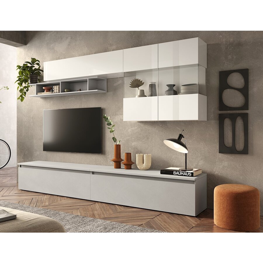 Infinity 2.0 Hangende Vitrinekast Hoogglans Wit Infinity 2.0 Hangende Vitrinekast Hoogglans Wit