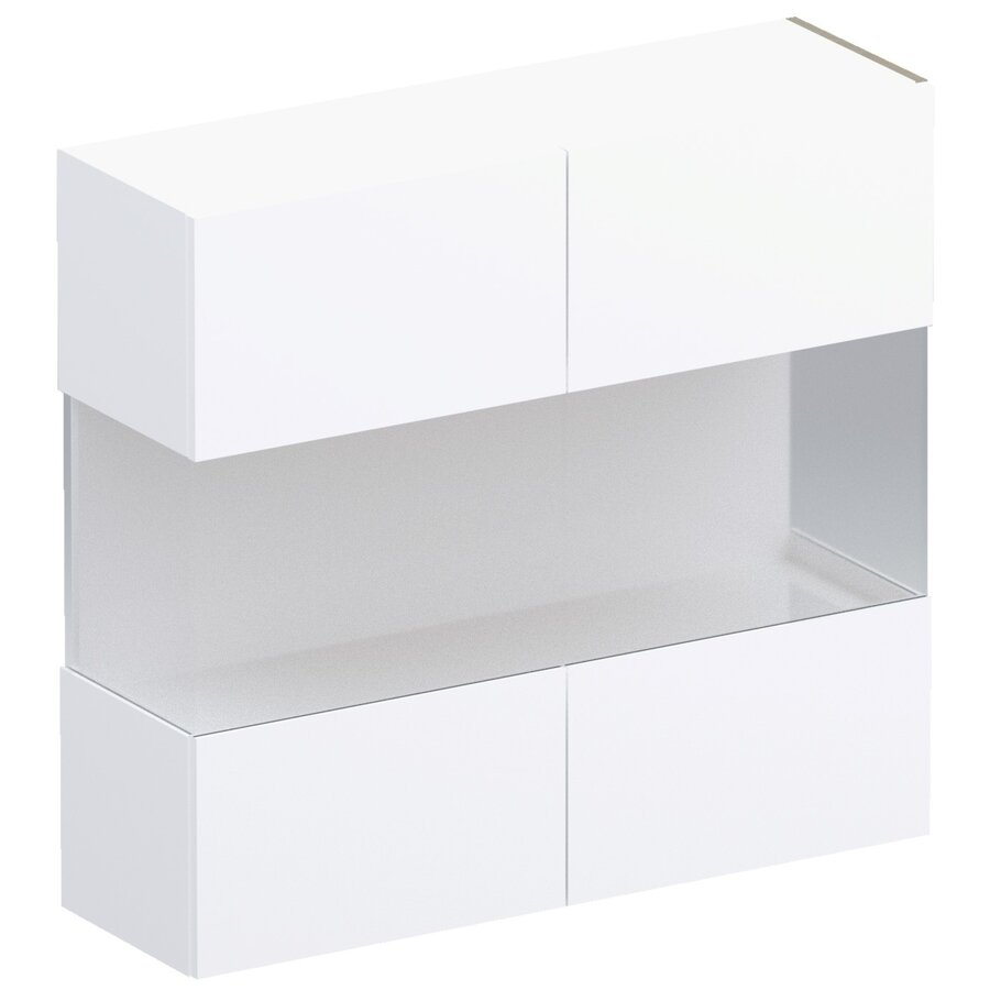 Infinity 2.0 Hangende Vitrinekast Hoogglans Wit Infinity 2.0 Hangende Vitrinekast Hoogglans Wit