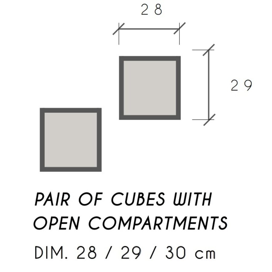 Infinity 2.0 Set van 2 Open Kubus Cashmere Infinity 2.0 Set van 2 Open Kubus Cashmere