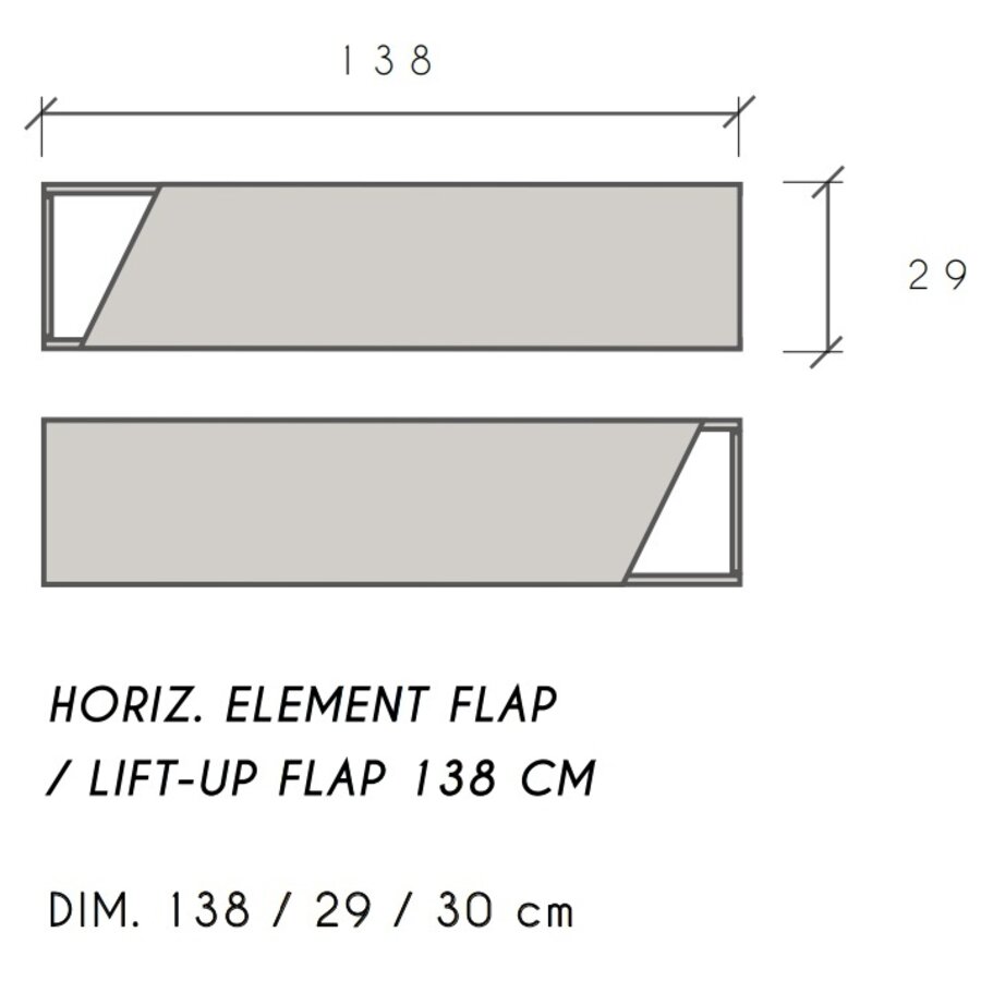 Infinity 2.0 Horizontaal Wandmeubel Gesso Afgeschuind Infinity 2.0 Horizontaal Wandmeubel Gesso Afgeschuind