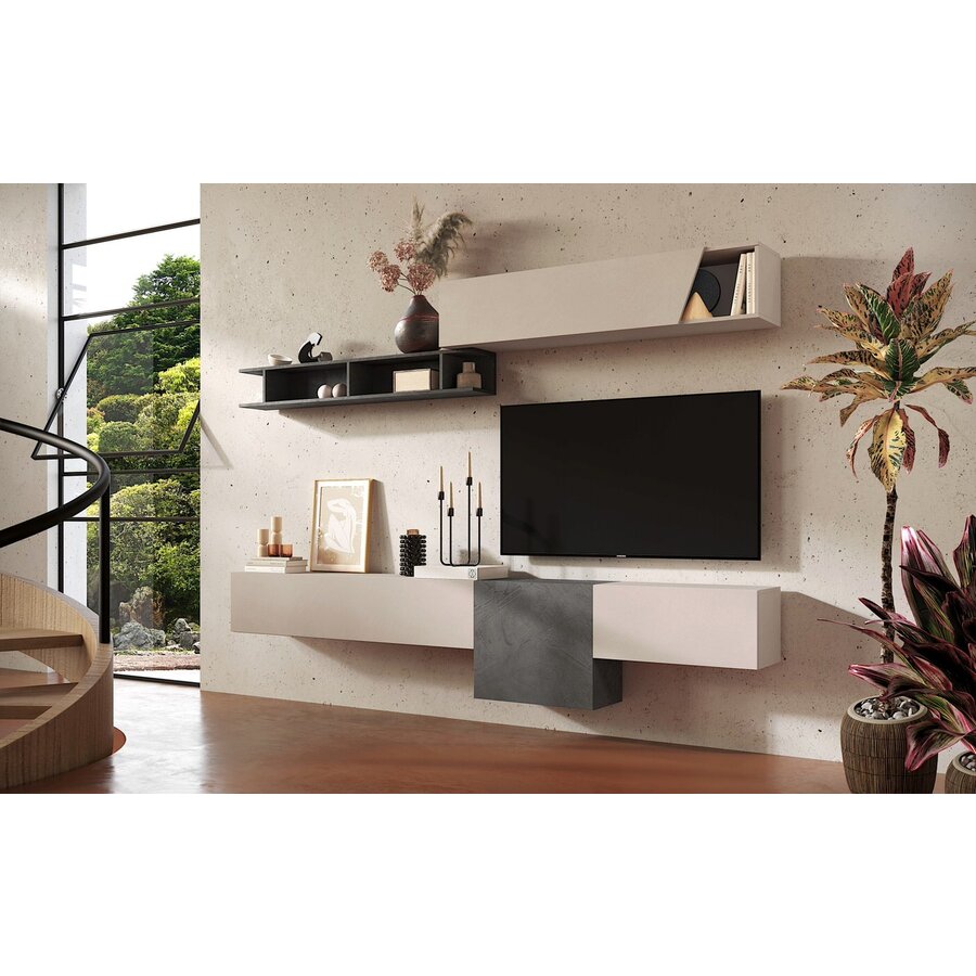 Infinity 2.0 Horizontaal Wandmeubel Cashmere Afgeschuind Infinity 2.0 Horizontaal Wandmeubel Cashmere Afgeschuind