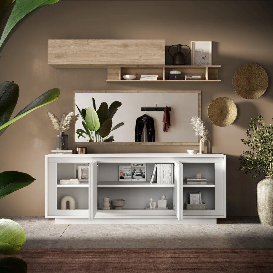 Sky 2.0 Wit Dressoir 4-Deuren Sky 2.0 Wit Dressoir 4-Deuren