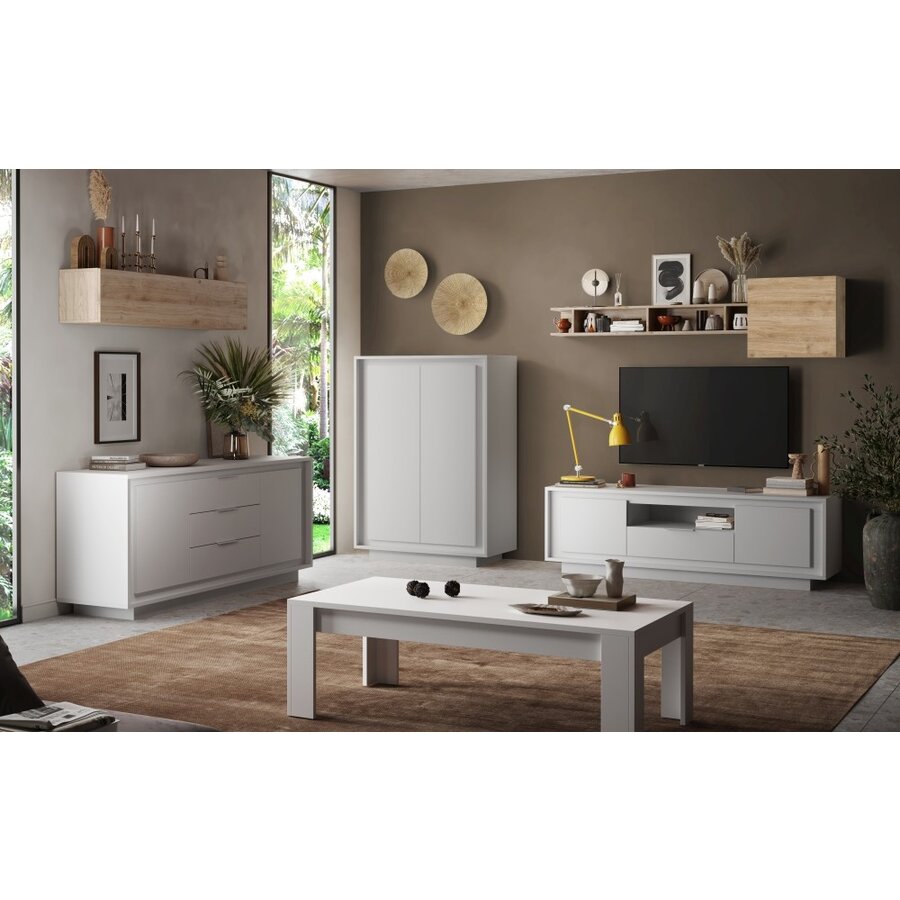 Sky 2.0 Wit TV Meubel 2-Deuren en 1-Lade Sky 2.0 Wit TV Meubel 2-Deuren en 1-Lade