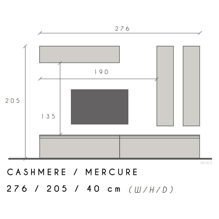 Infinity 2.0 Cashmere / Mercure Eiken TV Meubel Set 55 Infinity 2.0 Cashmere / Mercure Eiken TV Meubel Set 55