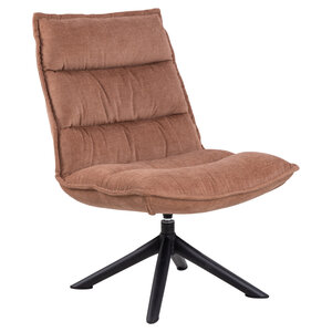 Hjem Interiors Randers Draaibare Loungestoel Stoffig Roze