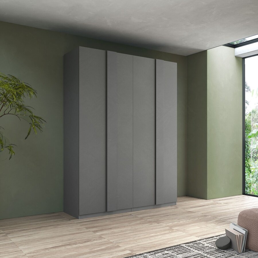 Jupiter Kledingkast met 4-Deuren Ardesia