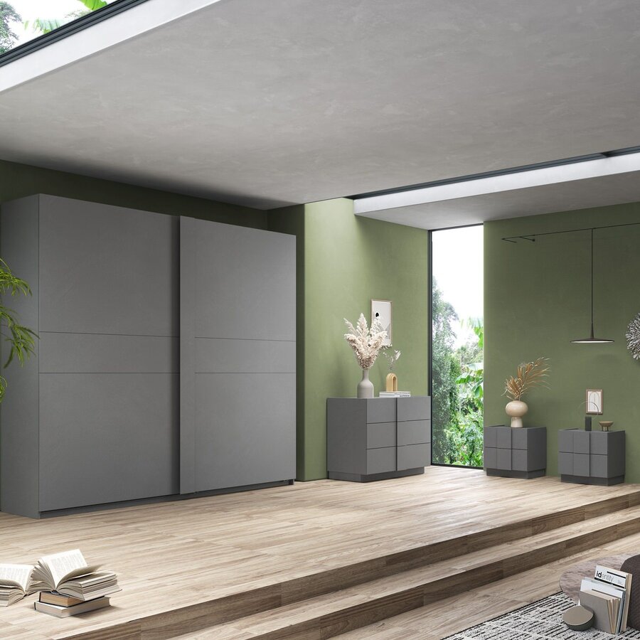 Jupiter Schuifdeurkast 275 cm Ardesia