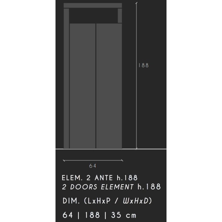Hamburg HG Wit / Beton Badkamerkast 2-Deuren Hamburg HG Wit / Beton Badkamerkast 2-Deuren