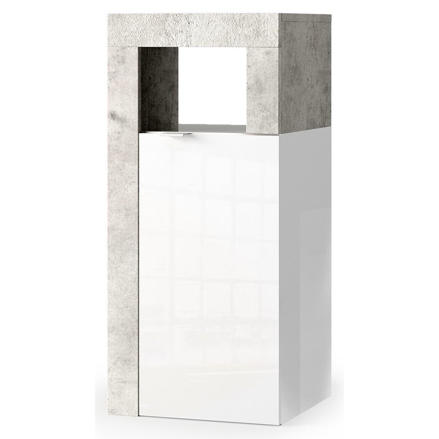 Hamburg HG Wit / Beton Badkamerkast 1-Deur Mini Hamburg HG Wit / Beton Badkamerkast 1-Deur Mini