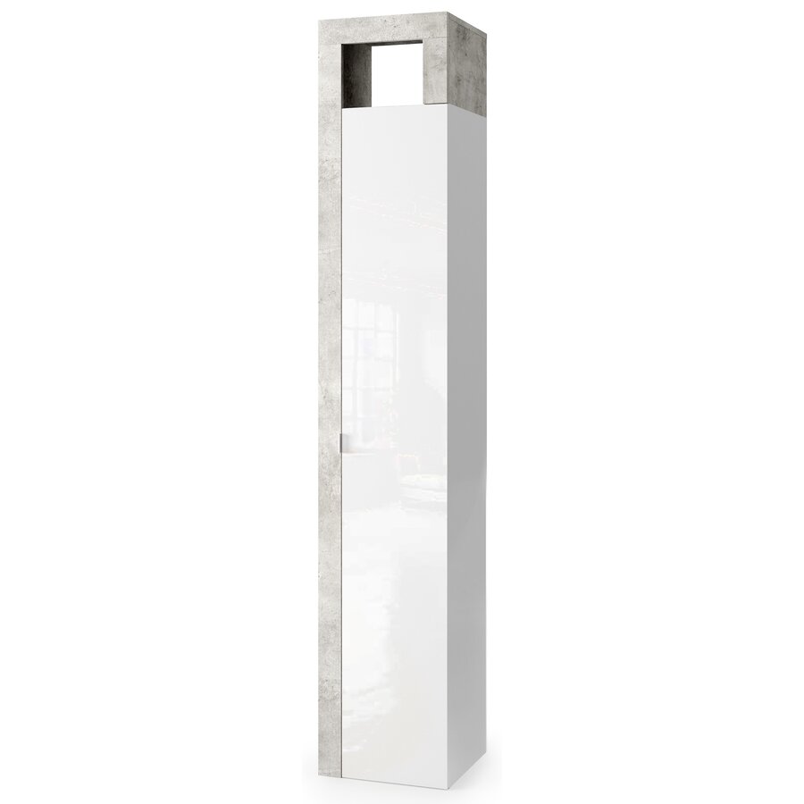 Hamburg HG Wit / Beton Badkamerkast 1-Deur Hamburg HG Wit / Beton Badkamerkast 1-Deur