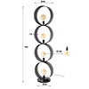 Loop Houtskool Zwart Vloerlamp 4L