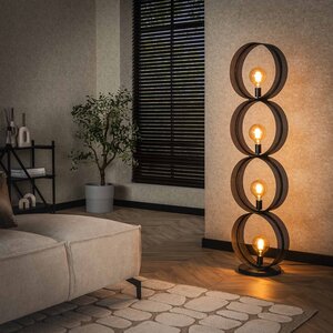 Davidi Design Loop Houtskool Zwart Vloerlamp 4L