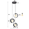 Loop Houtskool Zwart Hanglamp 3L