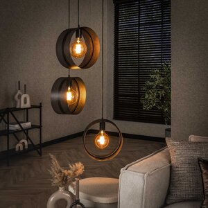 Davidi Design Loop Houtskool Zwart Hanglamp 3L
