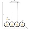 Loop Houtskool Zwart Hanglamp 4L