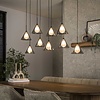 Vonka Gerookt Grijs Hanglamp 4+5L Tapse Kap