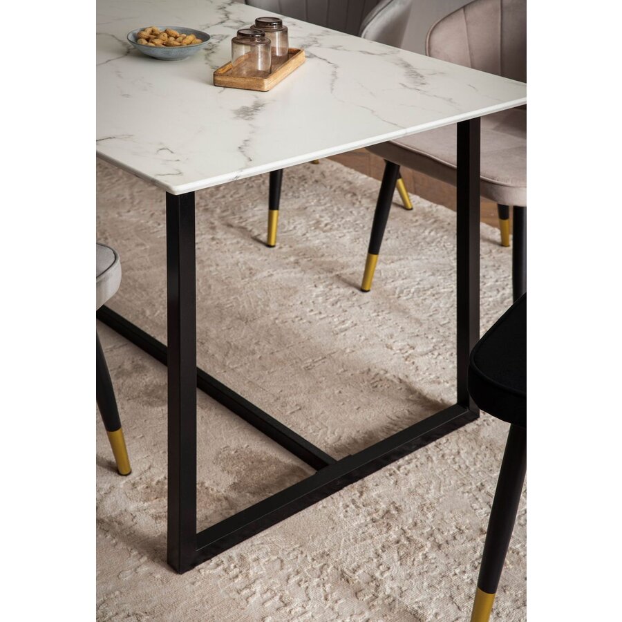 Duif 120 cm Eettafel Marmer / Wit Duif 120 cm Eettafel Marmer / Wit