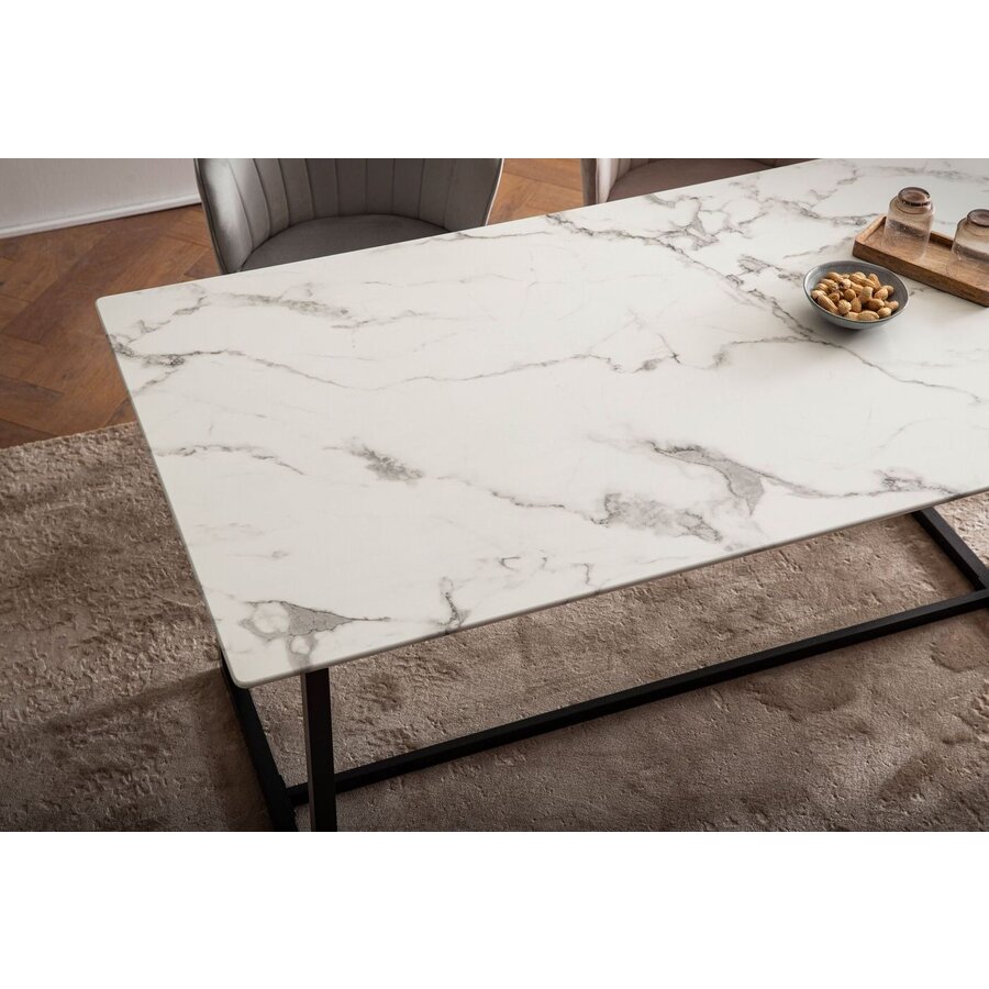 Duif 200 cm Eettafel Marmer / Wit Duif 200 cm Eettafel Marmer / Wit