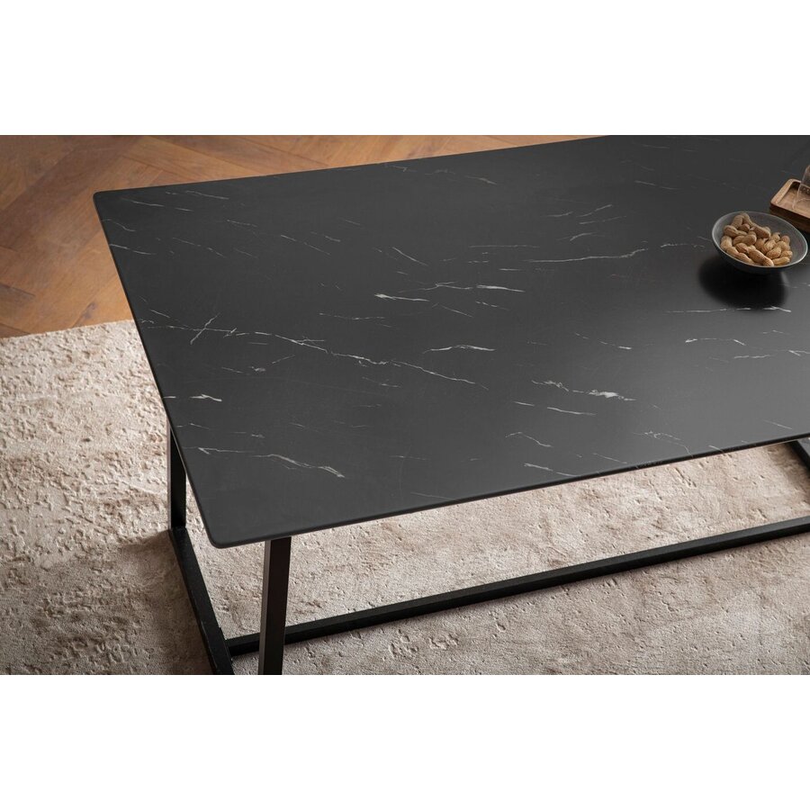 Duif 200 cm Eettafel Marmer / Zwart Duif 200 cm Eettafel Marmer / Zwart