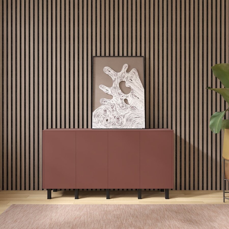 Pastell Ayaya 163 cm Dressoir Oxydrood Pastell Ayaya 163 cm Dressoir Oxydrood