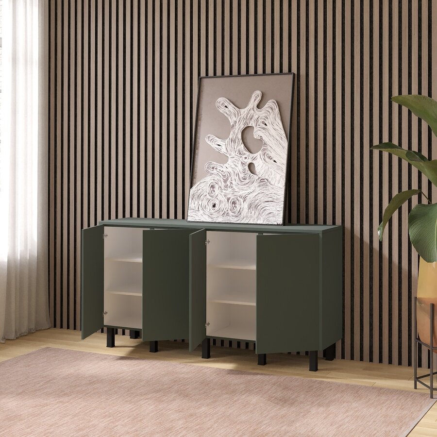 Pastell Ayaya 163 cm Dressoir Eucalyptus Pastell Ayaya 163 cm Dressoir Eucalyptus