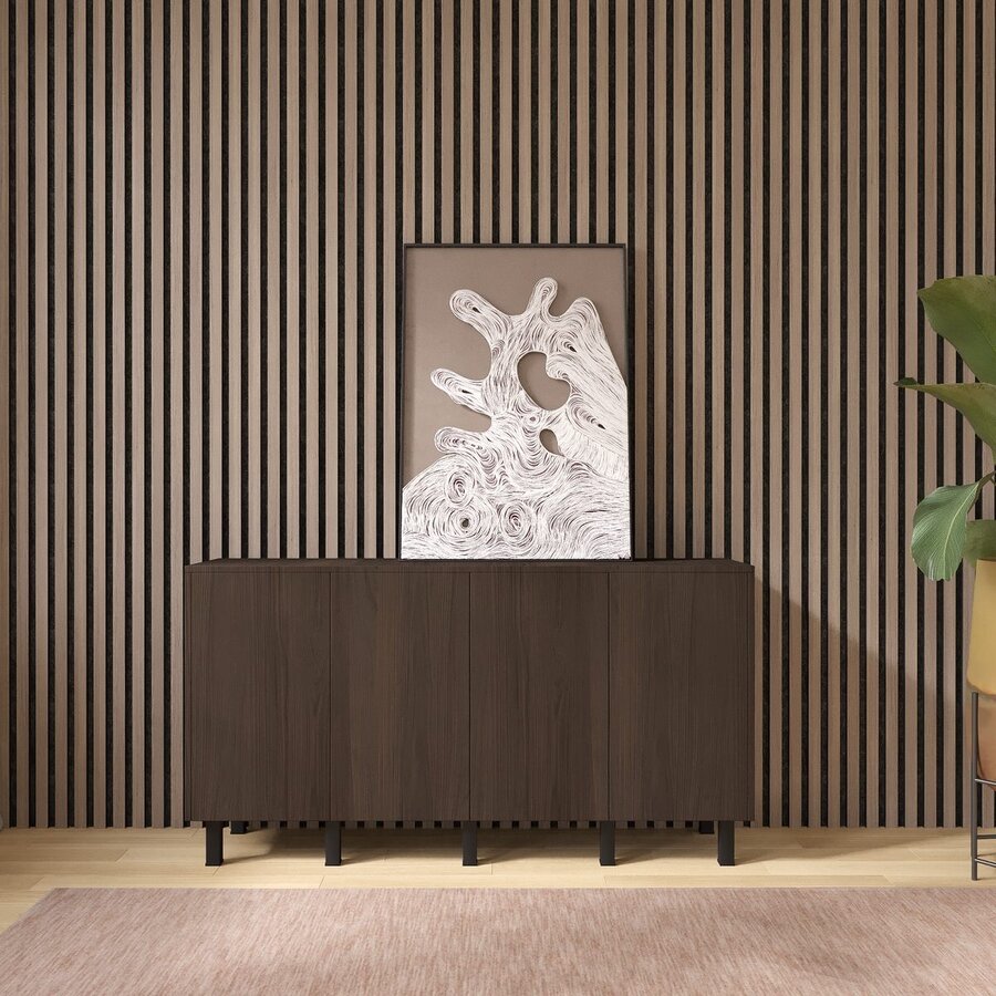 Casella Ayaya 163 cm Dressoir Donkerbruin Casella Ayaya 163 cm Dressoir Donkerbruin