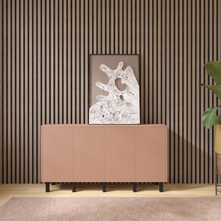 Pastell Ayaya 163 cm Dressoir Abrikoos Pastell Ayaya 163 cm Dressoir Abrikoos